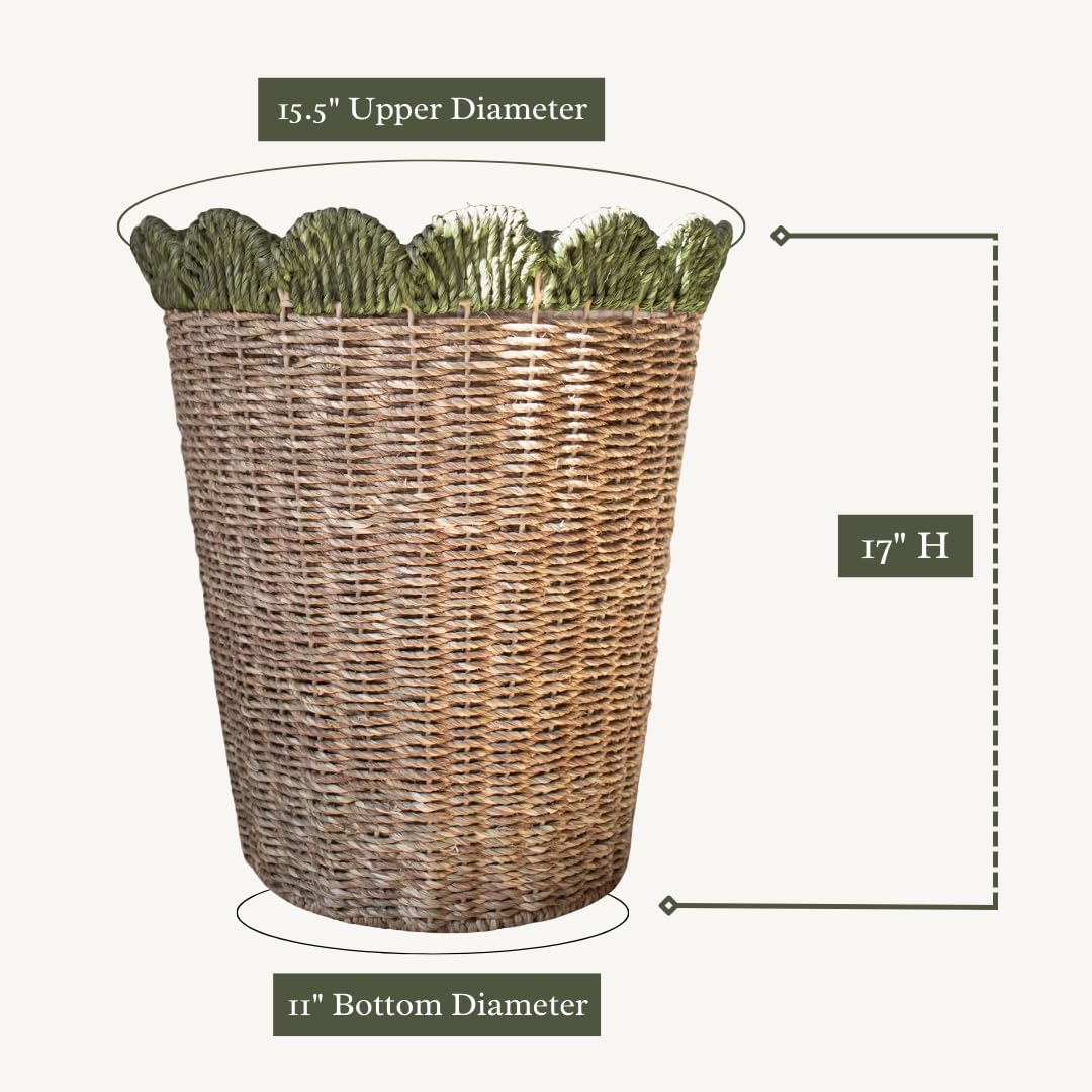 Scallop Weave Storage Basket – Decorative Home Organizer