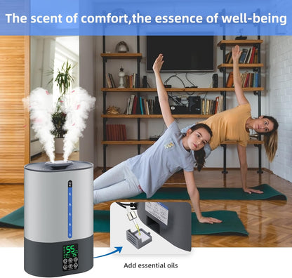 Ultrasonic Humidifier & Essential Oil Diffuser – Adjustable Auto Shut-Off