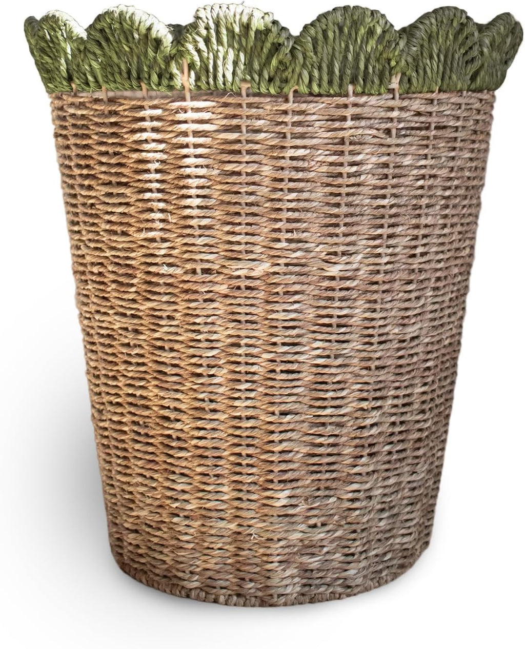 Scallop Weave Storage Basket – Decorative Home Organizer