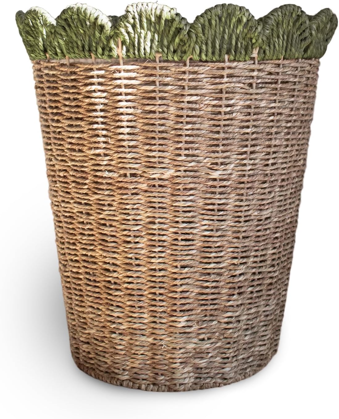 Scallop Weave Storage Basket – Decorative Home Organizer