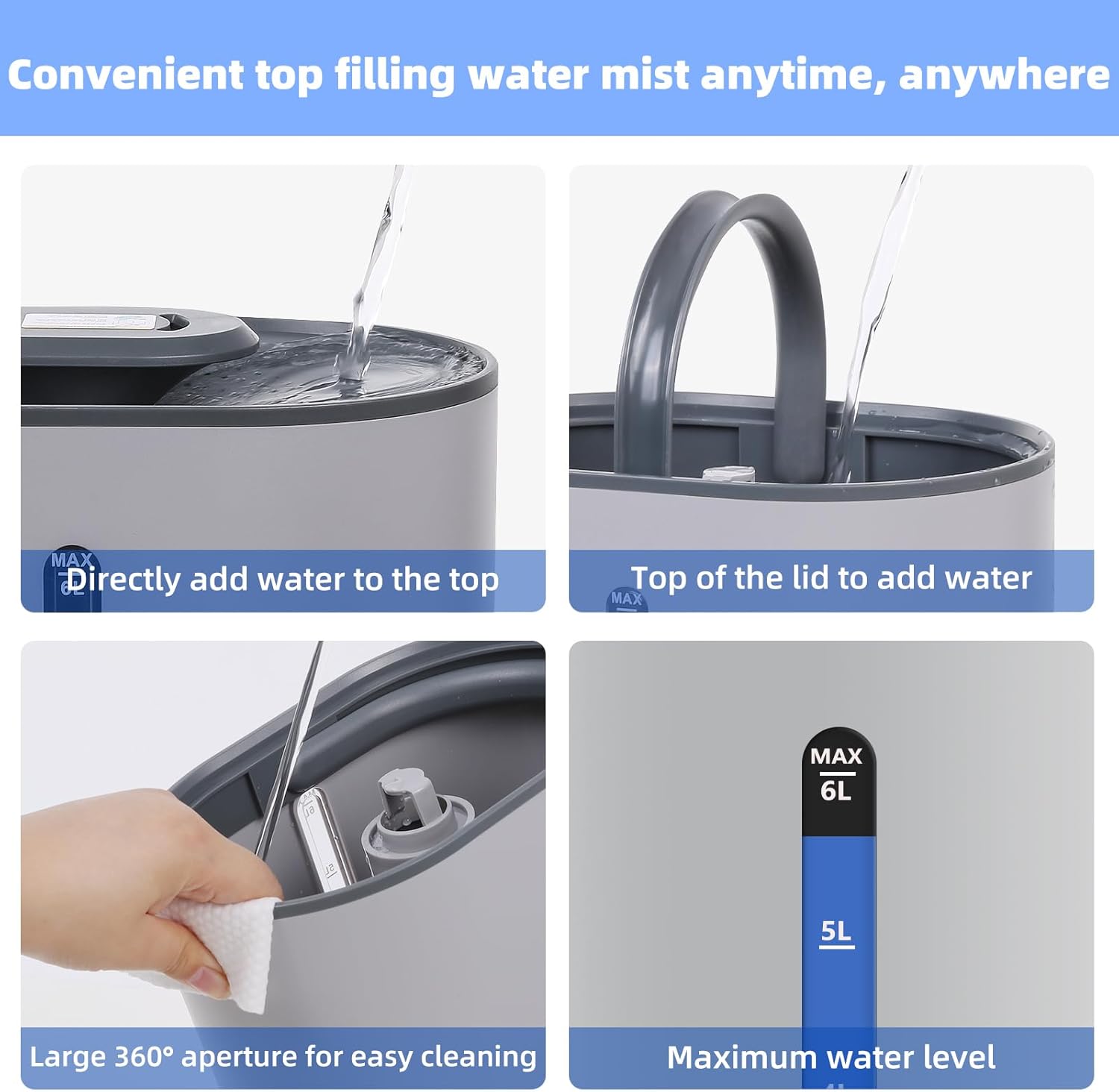 Ultrasonic Humidifier & Essential Oil Diffuser – Adjustable Auto Shut-Off