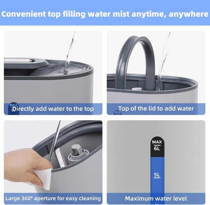 Ultrasonic Humidifier & Essential Oil Diffuser – Adjustable Auto Shut-Off