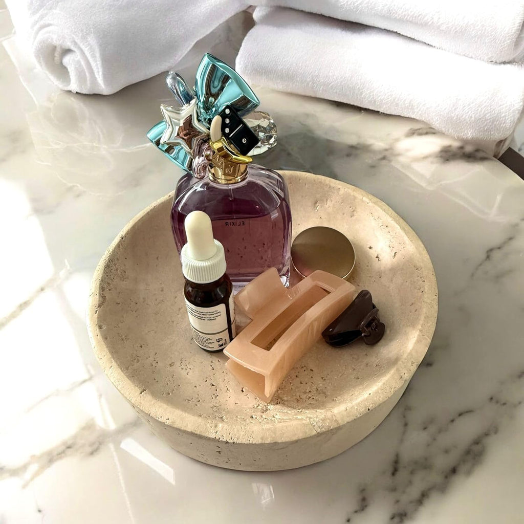 Natural Stone Catchall Tray – Minimalist Desk Organizer