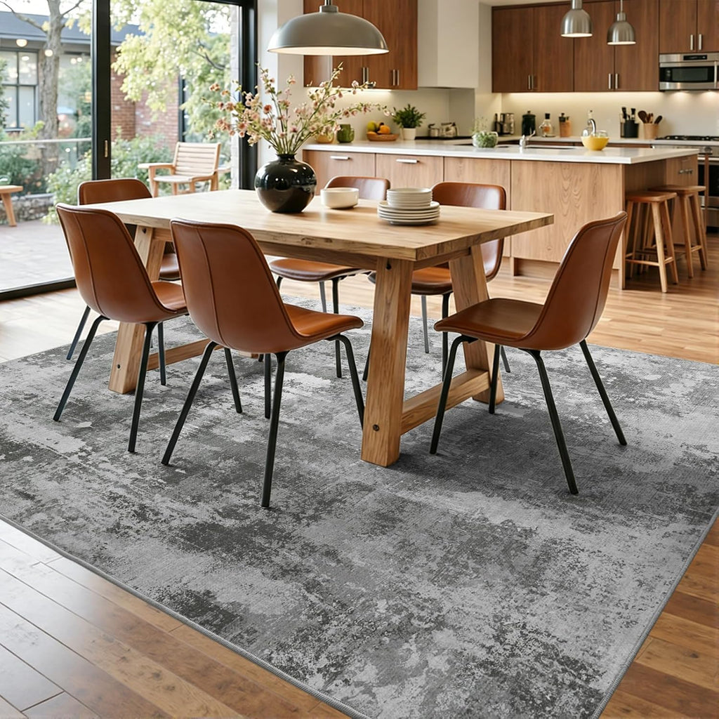 Non-Slip Abstract Area Rug – Soft Modern Bedroom Carpet