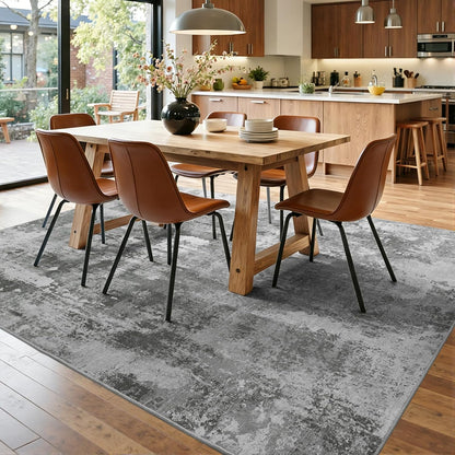 Non-Slip Abstract Area Rug – Soft Modern Bedroom Carpet