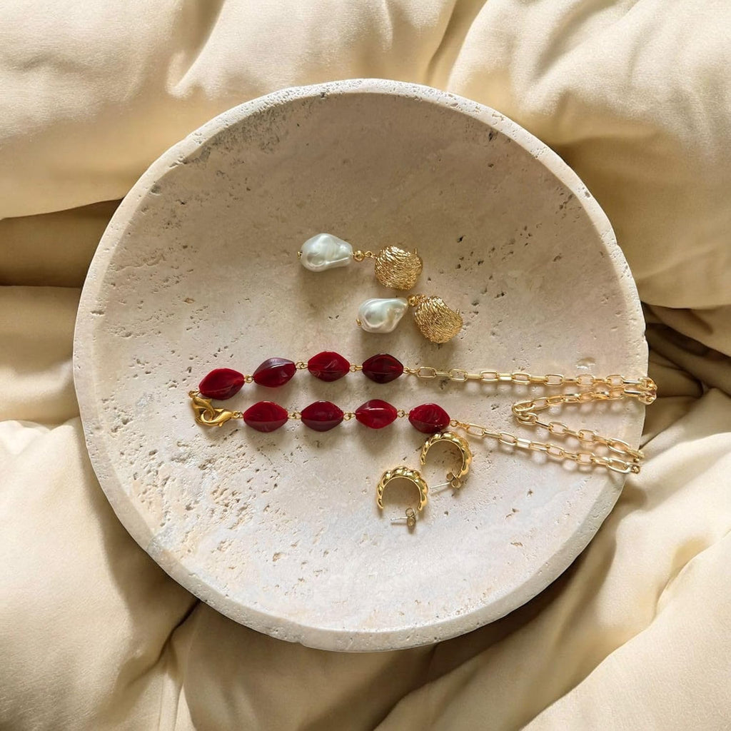 Natural Stone Catchall Tray – Minimalist Desk Organizer
