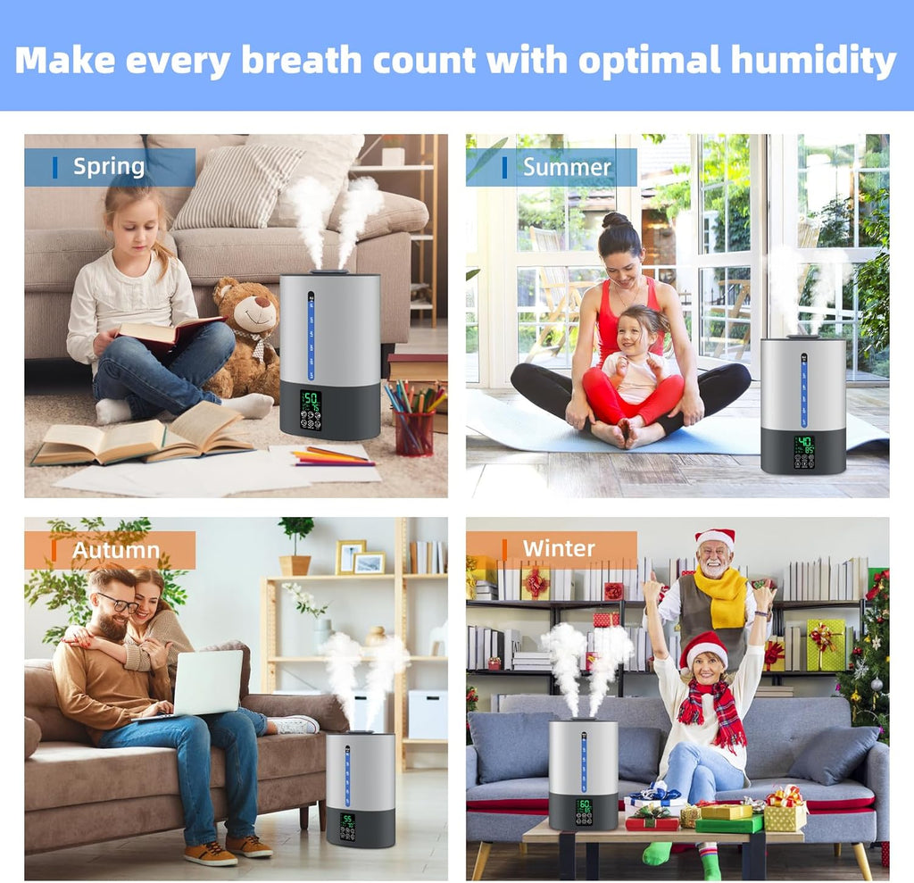 Ultrasonic Humidifier & Essential Oil Diffuser – Adjustable Auto Shut-Off